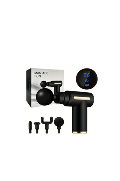 Moxti Yeni Nesil Şarjlı Masaj Tabancası Sporcu Masaj Aleti 4 Başlıklı