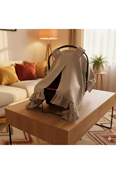 SerSev غطاء عربة أطفال من قماش الموسلين الرمادي 100% قطن، غطاء عربة أطفال رما...