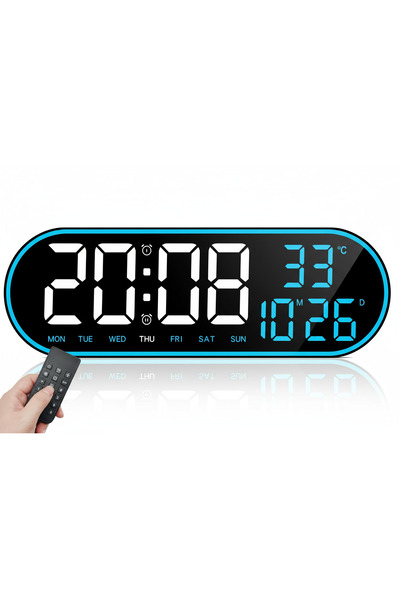 MDS USB ile Çalışan LED Duvar Saati Büyük Ekran, Geri Sayım, Alarm, Kumandalı...