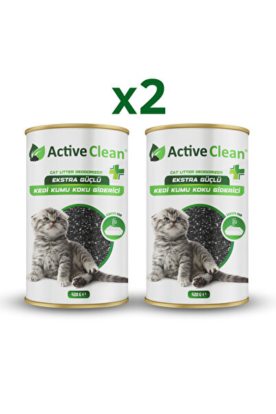 Active Clean Plus Kedi Kumu Koku Giderici 420g 2li Set