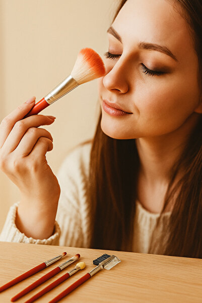 WANDA NARA COSMETİCS Professional Applicator Makeup Brush Set of 5 Mini Size Makeup Brush 1 Pack