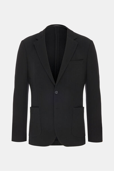W Collection SİYAH DÜĞMELİ YÜN CEKET