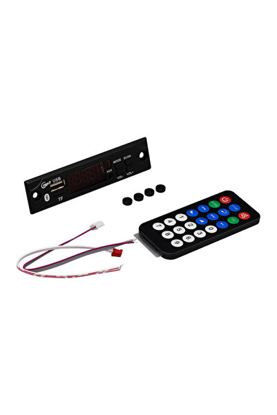 Powermaster M517 Oto Teyp Dijital Player Board USB/AUX/SD/FM/Bluetooth Kumand...
