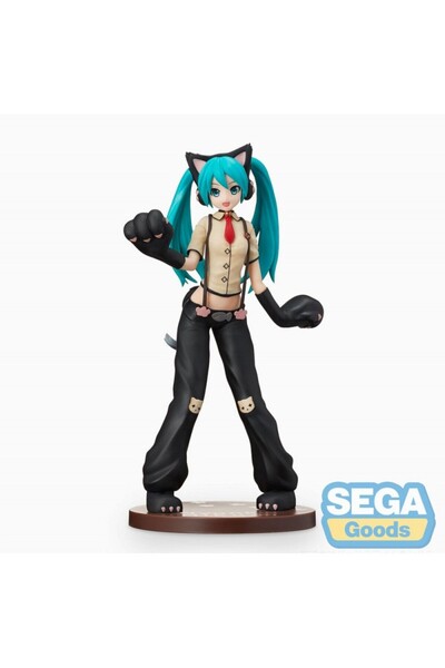 SEGA Hatsune Miku Project DIVA Arcade Future Tone SPM PVC Statue Hatsune Miku Kitty Cat 23 cm