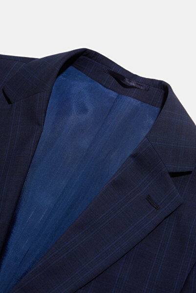 W Collection Dark Blue Buttoned Suit