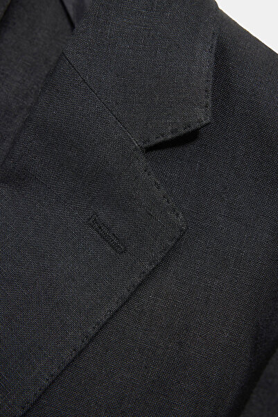W Collection Black Buttoned Linen Jacket