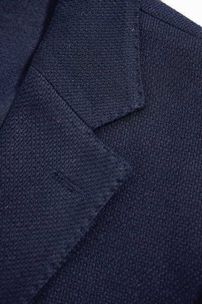 W Collection Dark Blue Buttoned Jacket