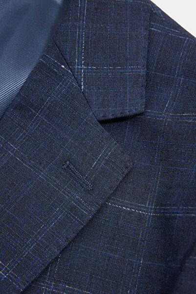 W Collection Dark Blue Buttoned Suit