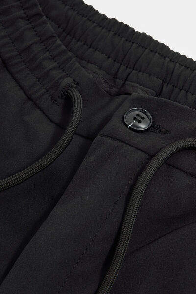 W Collection Black Pipe Leg Sports Pants