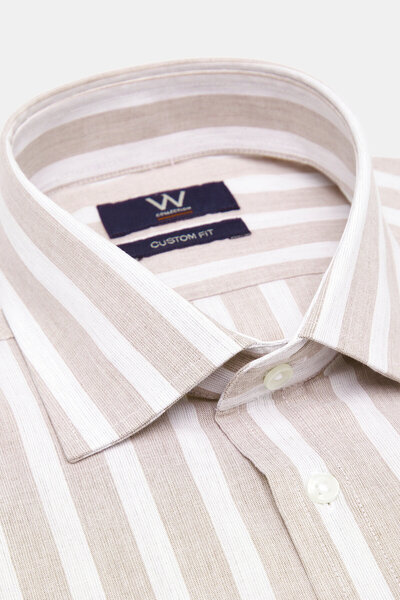 W Collection Brown Beige Shirt