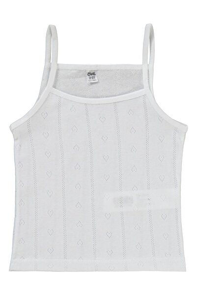 Civil Girls Jacquard Heart 2-10 Years Old 2-Piece Undershirt Set - White 10-11 Years Old