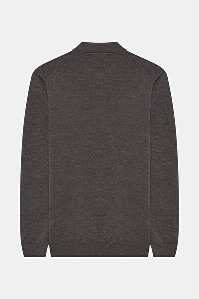 W Collection Smoked Polo Neck Long Sleeve Sweatshirt
