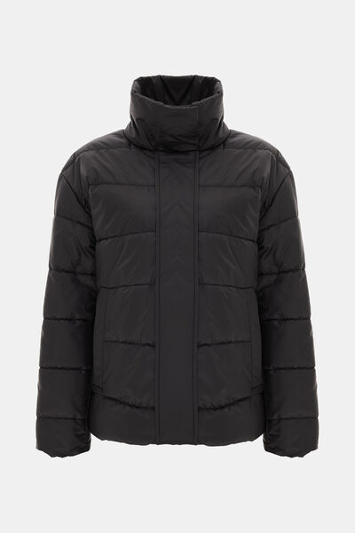 W Collection Black Hooded Coat
