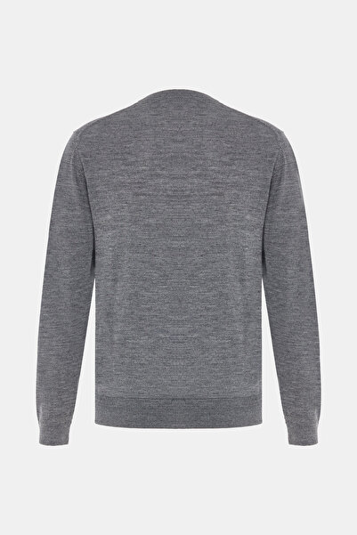 W Collection Gray Crew Neck Long Sleeve Sweater