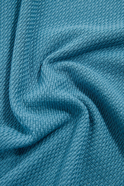 W Collection Turquoise Circular Necklace Long Sleeved Sweater