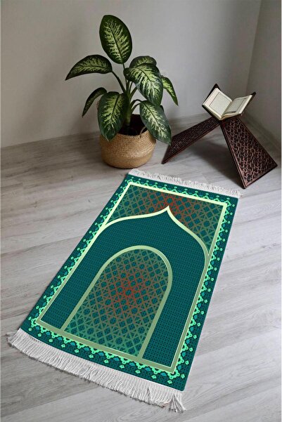 Dolce Mariee Digital Printing Non-Slip Based Washable Tasseled Prayer Rug Scd...
