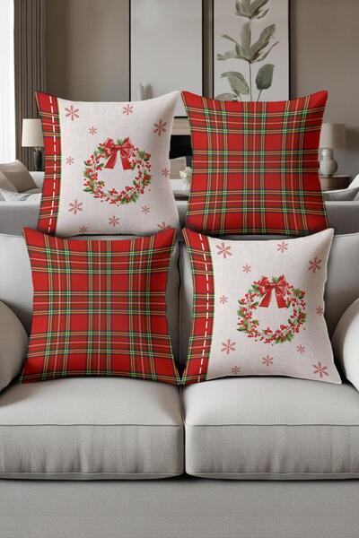 Dolce Mariee Digital Printed Soft Textured 4-Piece Throw Pillow Cover Set (43...
