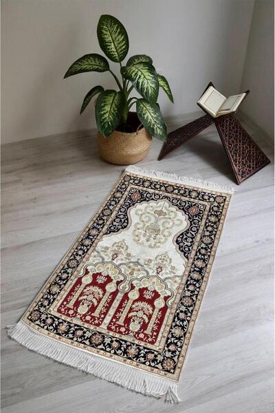 Dolce Mariee Digital Printing Non-Slip Based Washable Tasseled Prayer Rug Scd...