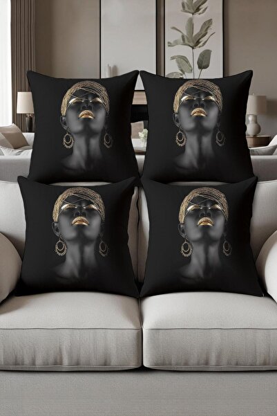 Dolce Mariee Digital Printed Soft Textured 4-Piece Throw Pillow Cover Set (43...
