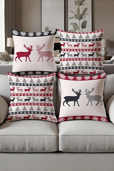 Dolce Mariee Digital Printed Soft Textured 4-Piece Throw Pillow Cover Set (43...