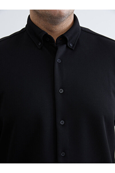 LC Waikiki Ανδρικό πουκάμισο με μακρυμάνικο μοντέρνο σχέδιο Vision New Season Regular Fit