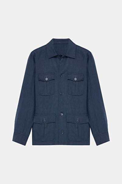 W Collection Dark Blue Buttoned Jacket