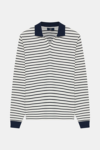 W Collection White Polo Neck Long Sleeve Sweatshirt