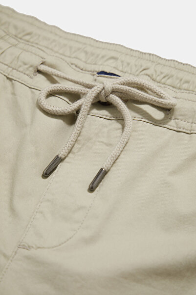 W Collection Beige Tube Leg Sports Pants