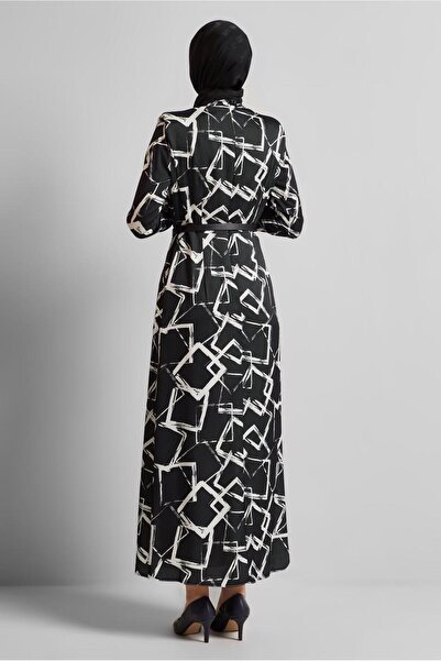 Alvina Belted Satin Dress 45447