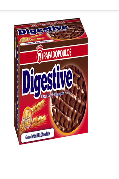 Digestive بسكويت دقيق الحبوب الكاملة، شوكولاتة الحليب 200 غرام × 6 قطع