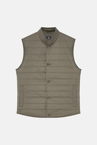 W Collection Khaki Buttoned Vest