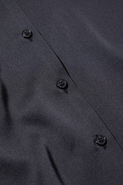 W Collection NAVY BLUE SATIN SHIRT