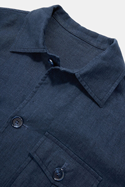 W Collection Dark Blue Buttoned Jacket