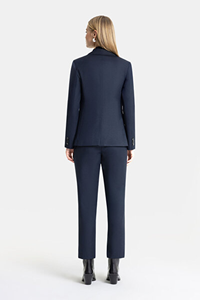 W Collection Dark Blue Mono Collar Jacket