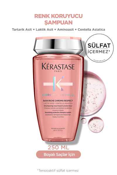 Kerastase Chroma Absolu Bain Riche Boyalı Saçlar Için Besleyici Ve Koruyucu Şampuan 250 ml 250 ml