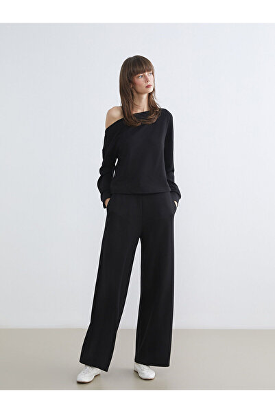 LC Waikiki Artı New Season Boat Neck Oversize Women's Sweatshirt Tunic