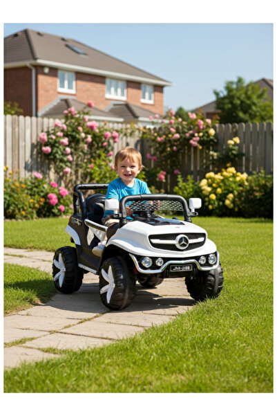 CAR سيارة كهربائية رباعية الدفع بمحركين وبطاريتين، RC 25-F576-أبيض