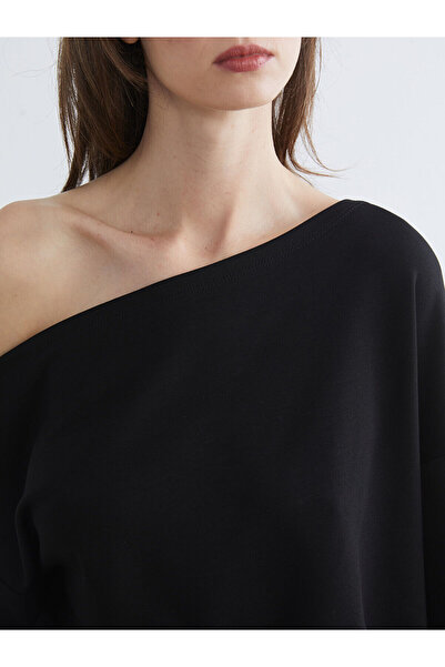 LC Waikiki Artı New Season Boat Neck Oversize Women's Sweatshirt Tunic