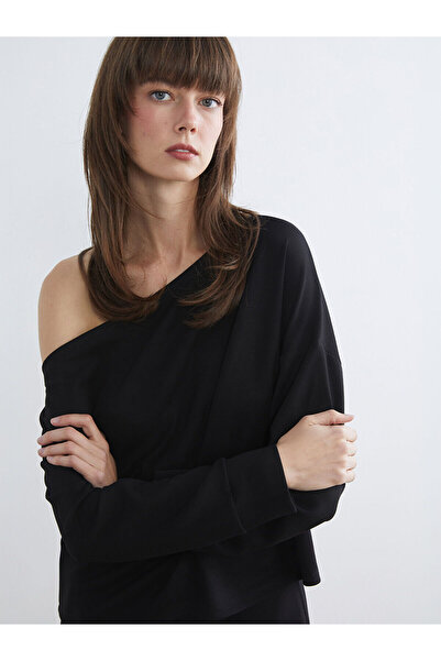 LC Waikiki Artı New Season Boat Neck Oversize Women's Sweatshirt Tunic