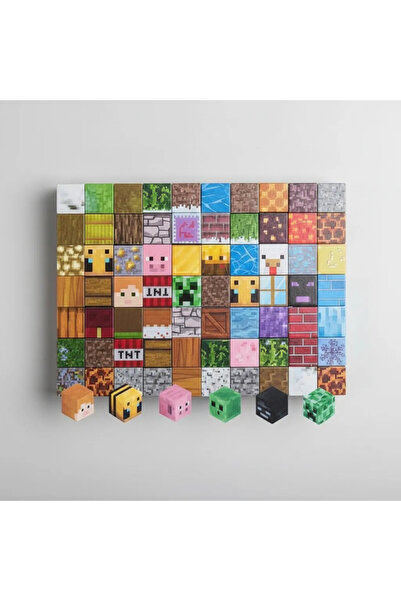 OEM Blocuri de construcție magnetice, 120 de piese, compatibile cu Minecraft,...