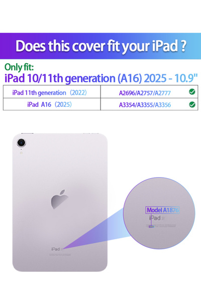 yaqeen iPad 11th Gen (A16 2025)/iPad 10th 10.9 Inch 720 Degree Convenient Magnetic Case With Pen Slot