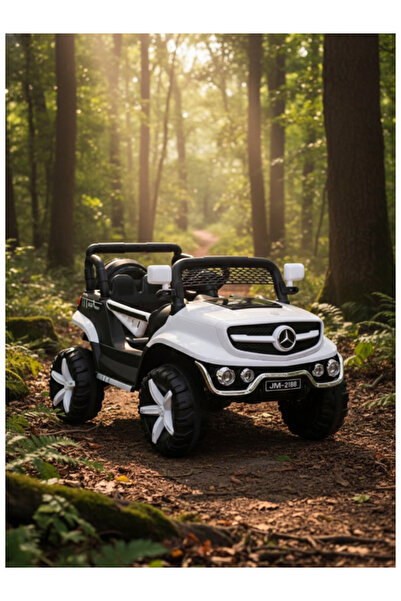 CAR سيارة كهربائية رباعية الدفع بمحركين وبطاريتين، RC 25-F576-أبيض