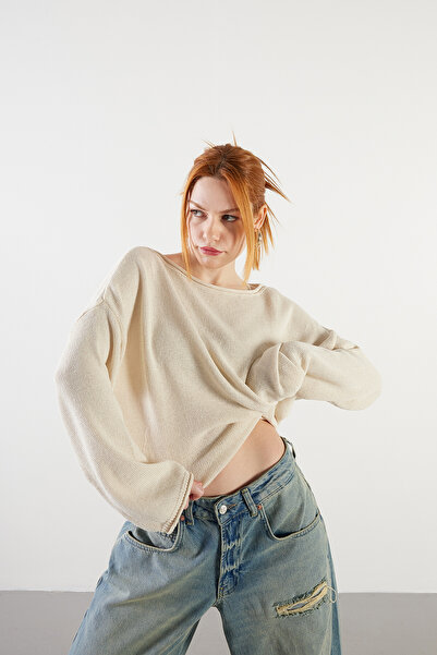 Addax Kayık Yaka Triko Kazak K10237-A5