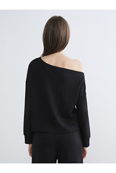 LC Waikiki Artı New Season Boat Neck Oversize Women's Sweatshirt Tunic