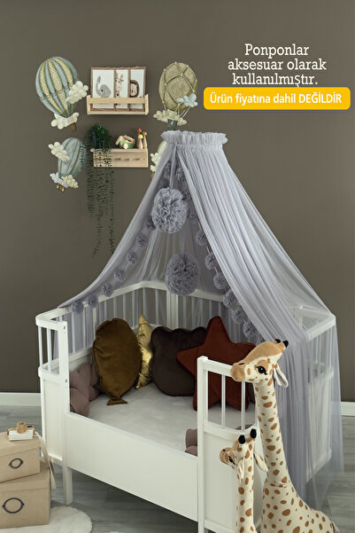 Miniden Gri Aparatlı Beşik Cibinliği