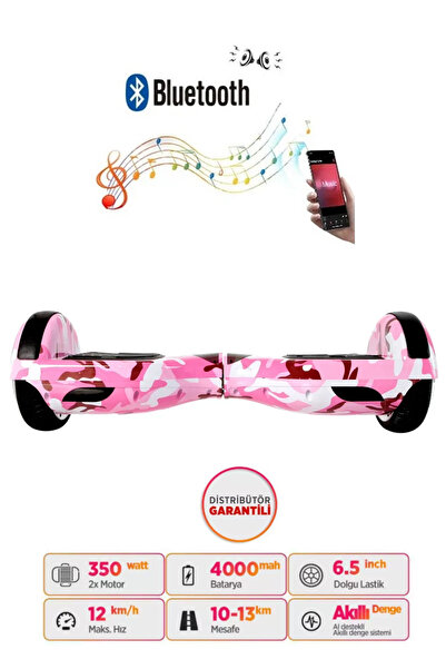 CityMate Elektrikli Kaykay Hoverboard Bluetooth Hoparlörlü 6.5 Inç Grafiti D05