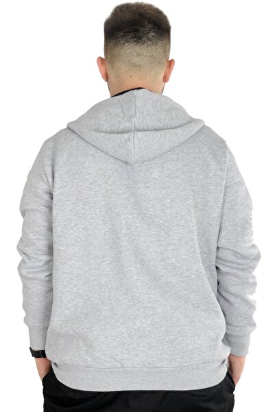 ModeXL Mode Xl Men's Sweatshirt Hooded Zippered Basic 20543 Grimelange