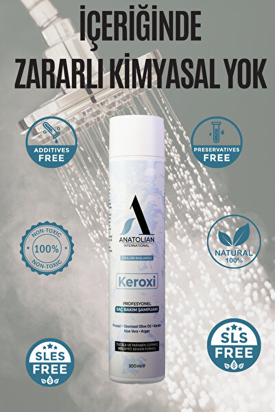 KEROXİ Şampuan Profesyonel Saç Bakım-onarım-besleyici . Procapil, Keratin, Aloe Vera, Argan, Ozon