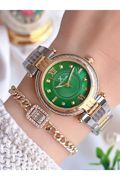 Daniel Klein Special Patterned Cord 3 Atm Water Resistant 2 Years Warranty Women Wristwatch+Bracelet V10925.4