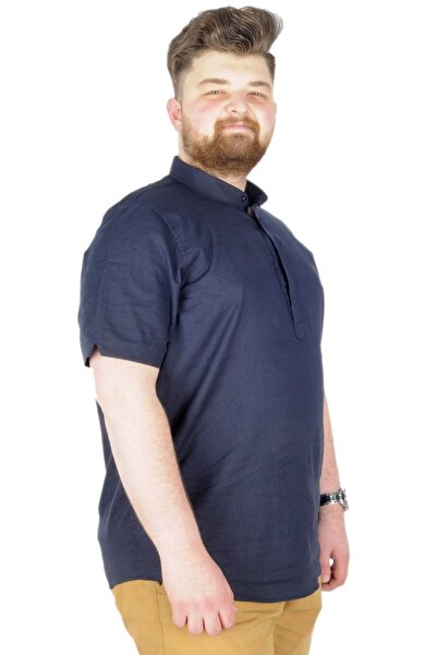 ModeXL Mode Xl Ανδρικό κοντομάνικο γιακά 20387 Navy Blue